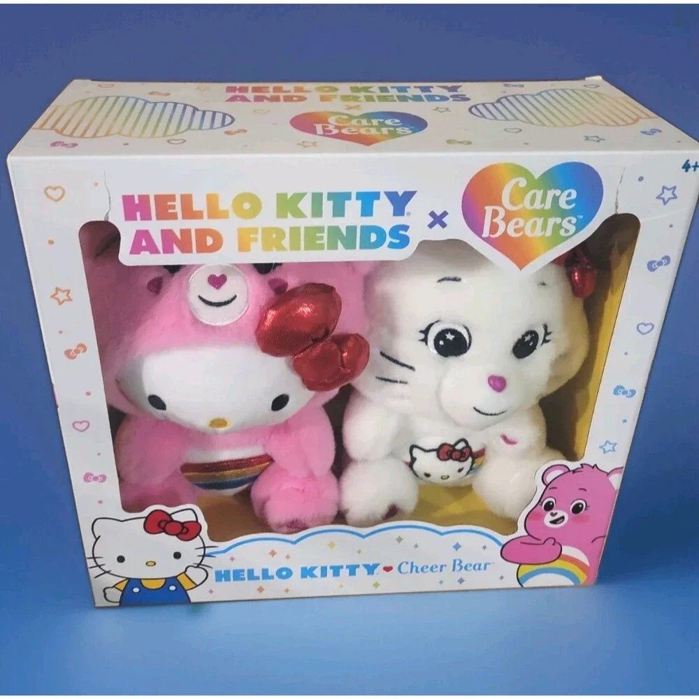 Hello Kitty and Friends x Care Bears HELLO KITTY CHEER BEAR 2 Pack SEALED